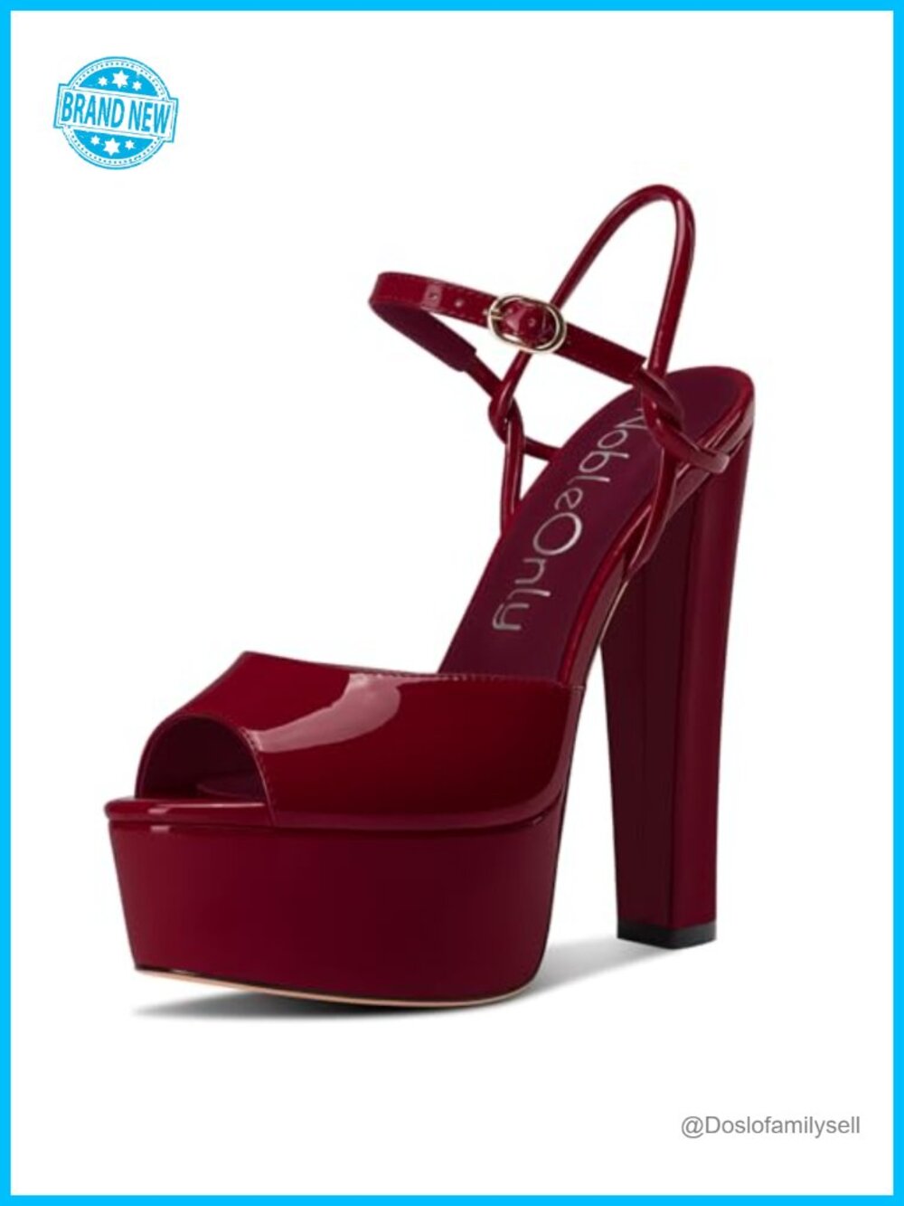 Womens Platform Heeled Sandals Chunky Block Peep Toe Ankle Strap Dress Shoes